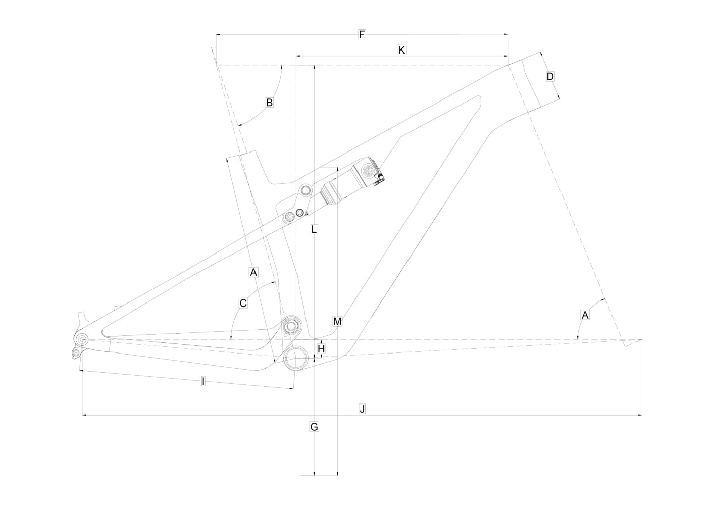 גאומטריית Polygon Syncline DR תרשים גאומטריית שלדת Polygon Syncline DR עם סימוני מידות