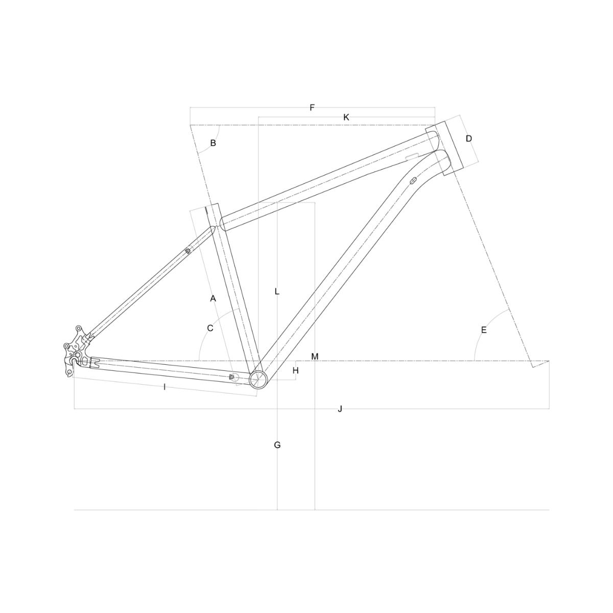 תרשים גאומטריה של אופני הרים Polygon Cascade 2 2026