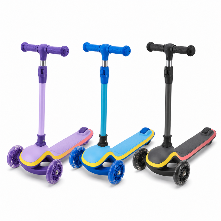 קורקינט SKATER Lumiride LED בצבעים כחול סגול ושחור