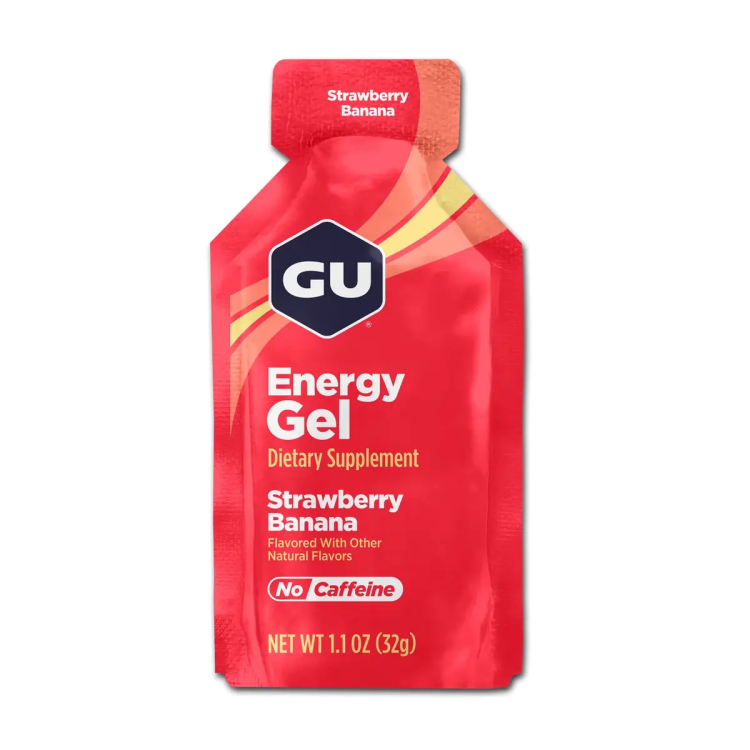 ג׳ל אנרגיה GU Strawberry Banana בטעם תות בננה ללא קפאין