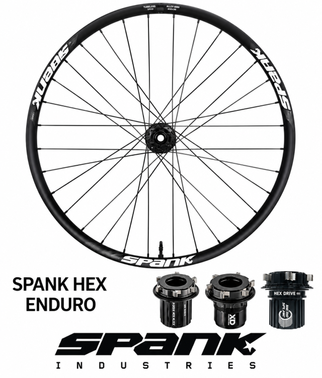 גלגל אחורי SPANK עם נאבת HEX Boost 148