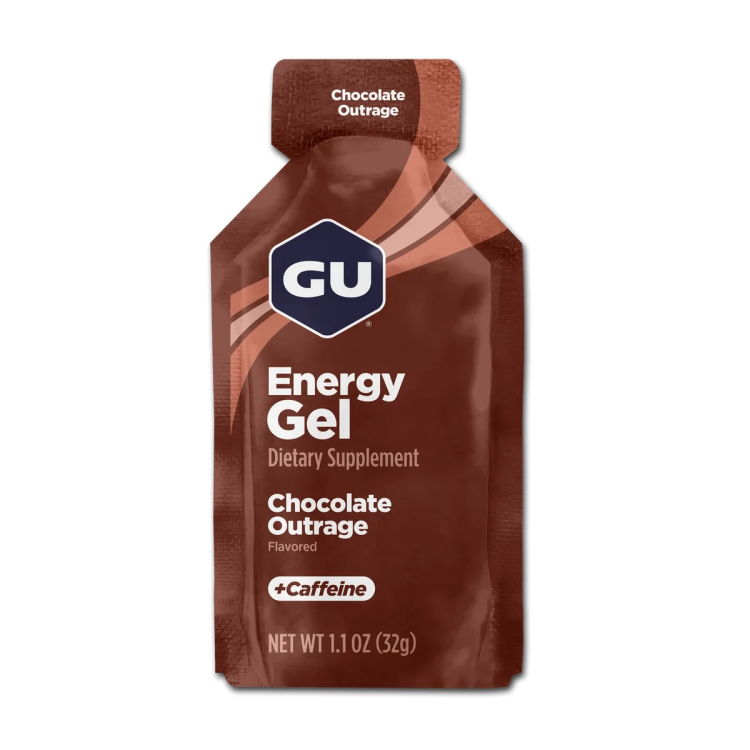 ג׳ל אנרגיה GU Chocolate Outrage עם 20 מ״ג קפאין
